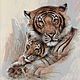 Beadwork set 'ANIMAL WORLD'(tigers), Embroidery kits, Ufa,  Фото №1