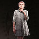 Silver Short Taffeta Dress with Knitted Sleeves «Cosmic», Dresses, Moscow,  Фото №1