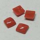 Коралл Sardegna /Италия – Кабошон квадрат - 6х6 мм. Кабошоны. ТАНАГРА gemstones (винтаж). Ярмарка Мастеров.  Фото №4