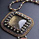 Pendant bead with cabochons handmade swarovski pearls. Pendants. Poltora-kt. Online shopping on My Livemaster.  Фото №2