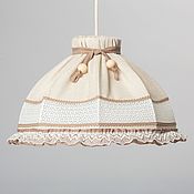 Для дома и интерьера ручной работы. Ярмарка Мастеров - ручная работа Pendant Lamp Shade Provence Style Beige. Handmade.
