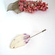Needle Brooch Orchid Real Petal Resin Jewelry Boho Brooch. Stick pin. WonderLand. My Livemaster. Фото №6
