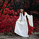 Order Long White Cotton Dress «Medieval Light». mongolia. Livemaster. . Dresses Фото №3