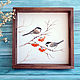 Wooden tray with hand-painted 'Small birds', Trays, Krasnodar,  Фото №1