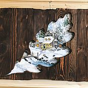 Картины и панно handmade. Livemaster - original item Oak leaf painting panels aged boards. Handmade.