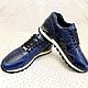 Ostrich calf leather sneakers, in blue, available!. Sneakers. SHOES&BAGS. My Livemaster. Фото №5