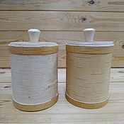 Для дома и интерьера handmade. Livemaster - original item Pure birch bark tues D10 H13. Jar for painting. Art.3068. Handmade.