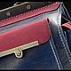 Саквояж сине-красный. Саквояж. AOS Leather Goods (Алексей кожа +). Интернет-магазин Ярмарка Мастеров.  Фото №2