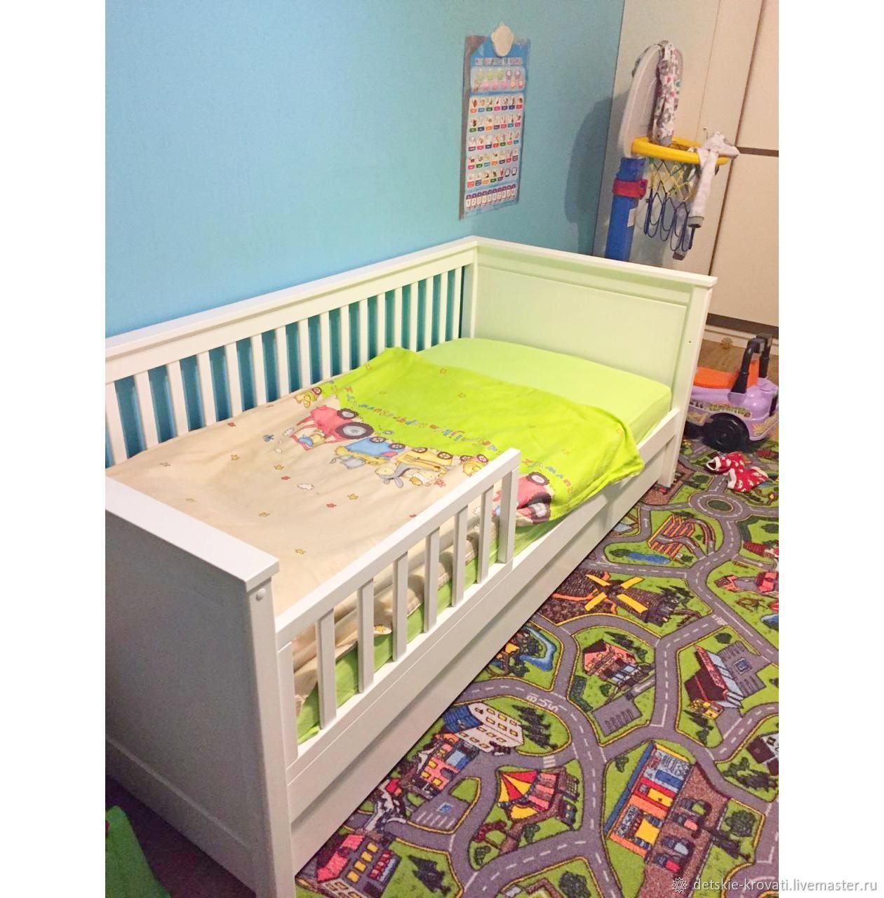 Детская кровать для новорожденных с ящиками