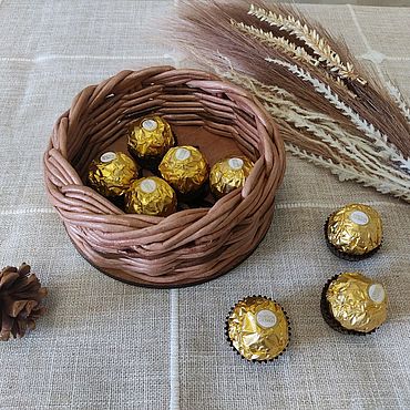 Посуда ручной работы. Ярмарка Мастеров - ручная работа Конфетница плетеная. Handmade.