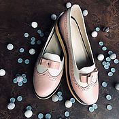 Обувь ручной работы handmade. Livemaster - original item Bow Pumps pink/ivory. Handmade.