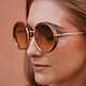  Round wooden Jaklin glasses are made of surgical steel, Glasses, St. Petersburg,  Фото №1