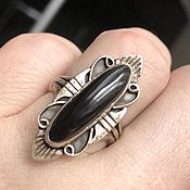 Винтаж: Коралл,старинный серебряный флакон для духов