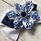 The bow of REP ribbons 'Blue frost', Hairpins, Moscow,  Фото №1