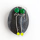 Unusual earrings with green stones, Earrings, Sevastopol,  Фото №1