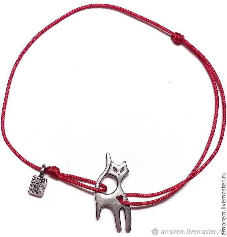 Cat Bracelet, 925 silver, Bracelet thread, Moscow,  Фото №1