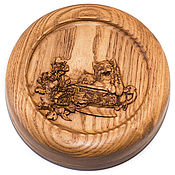 Тарелка детская для кормления деревянная Белочка