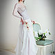 Silk Wedding Dress with Slit. Lace Blouse and Corset. Wedding dresses. Nastassja. Online shopping on My Livemaster.  Фото №2