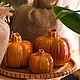  Medium ceramic pumpkin. Figurines. Hill & Mill. Online shopping on My Livemaster.  Фото №2