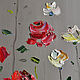 Картина маслом Розовый сад с цветами на сером  живопись. Картины. Картины маслом на холсте. Ursula-f. Интернет-магазин Ярмарка Мастеров.  Фото №2