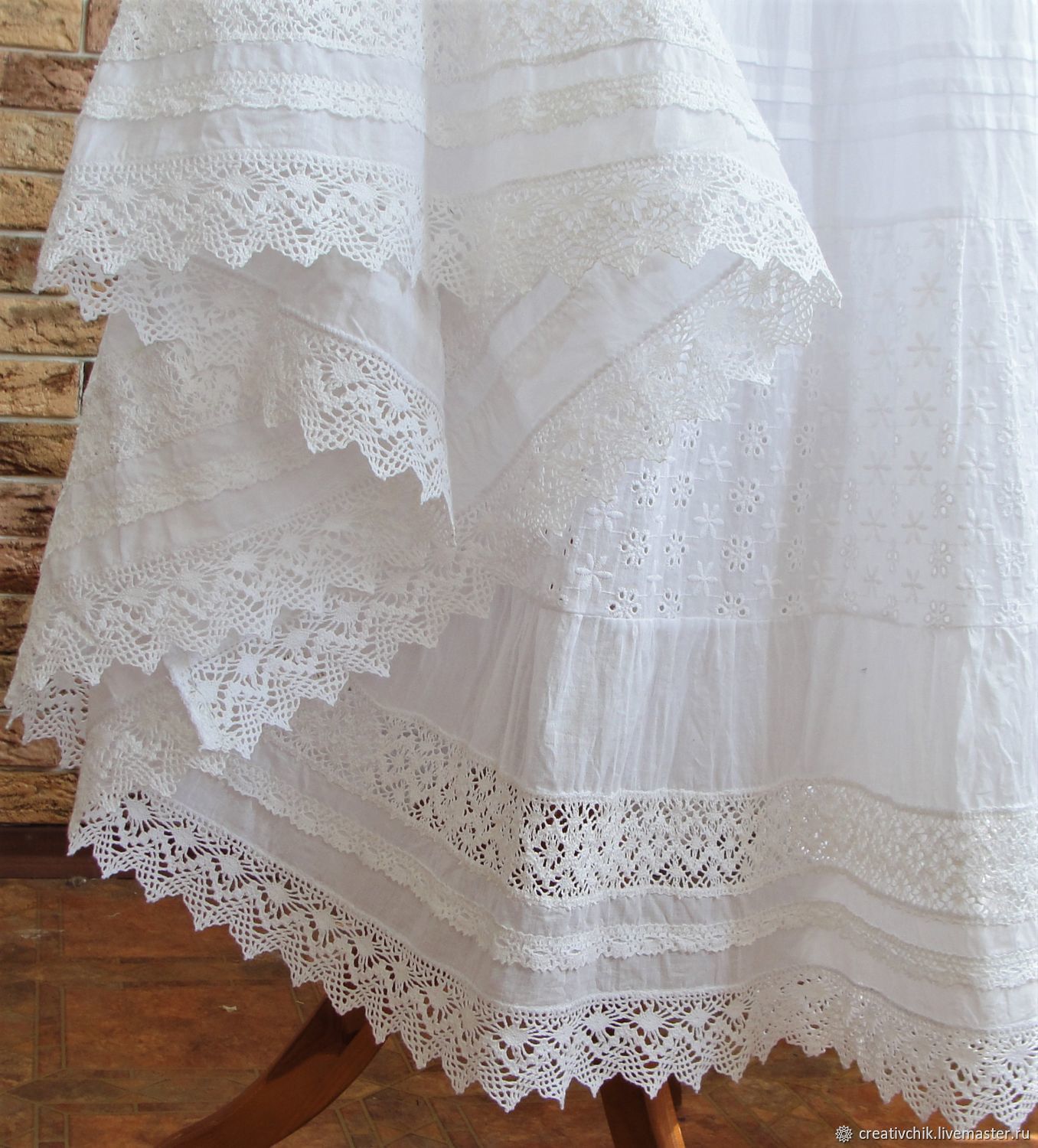 cotton lace skirt