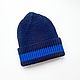 Knitted hat for boy blue. Hats for children, Caps, Shatura,  Фото №1