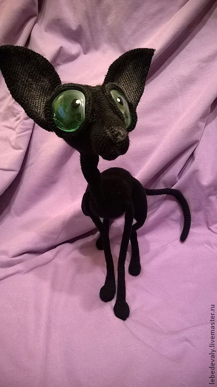 Sphynx is a bald black cat, Stuffed Toys, Surgut,  Фото №1