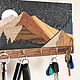 Ключница на стену ГОРЫ ПОД ЛУНОЙ. Ключницы настенные. Lagom Home Wood. Ярмарка Мастеров.  Фото №4