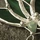 Green glass silver Lotus pendant (p-020-10S). Pendants. #Ofel_way. Online shopping on My Livemaster.  Фото №2