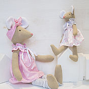 Куклы и игрушки handmade. Livemaster - original item Tilda Animals: mouse. Mother with baby.. Handmade.