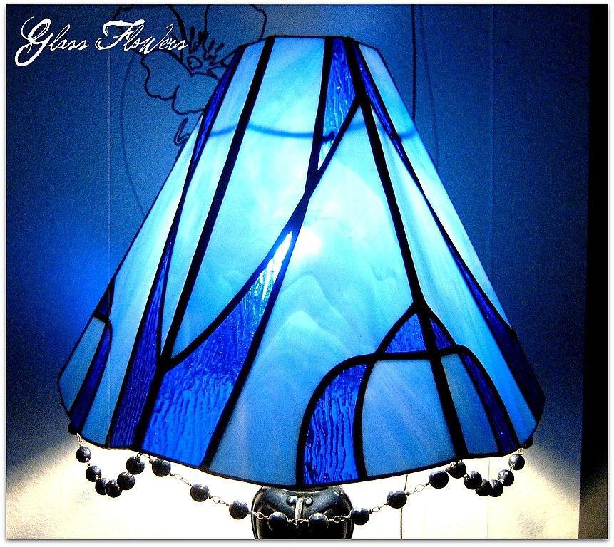 Stained glass Lamp with Agate, Table lamps, St. Petersburg,  Фото №1