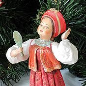 Сувениры и подарки handmade. Livemaster - original item Cotton Christmas tree toy Beauty girl. Handmade.