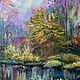 'Mystery at the Forest Pond' original oil painting (triptych). Pictures. Multicolor Gallery. My Livemaster. Фото №4