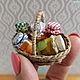 A basket for doll house, accessories for dolls, miniature. Doll houses. MiniDom (Irina). My Livemaster. Фото №5