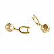 Lava earrings, golden ball earrings, cubic zirconia earrings. Earrings. Irina Moro. My Livemaster. Фото №6