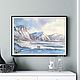 Painting of the mountain 'Norwegian fjords' watercolor. Pictures. Senchilova Evgenia. Online shopping on My Livemaster.  Фото №2