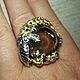 Daring ring 'dragon's Lair' with a large rauchtopaz, Rings, Voronezh,  Фото №1
