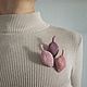 Knitted leaf brooch ' misty haze', Brooches, Moscow,  Фото №1