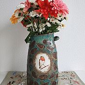 Керамическая ваза "Люпины"