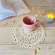 Decorative napkins: Crocheted napkin Openwork curls. Doilies. Kitchen. My Livemaster. Фото №4