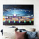 Oil painting on canvas cityscape Airport. Pictures. Картины Розы Пионы. Online shopping on My Livemaster.  Фото №2