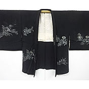 Винтаж handmade. Livemaster - original item Haori, Japan, silk, Silver flowers. Handmade.