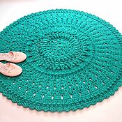 Для дома и интерьера handmade. Livemaster - original item Knitted carpet cord Sea wave. Handmade.