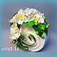 Белые орхидеи. Композиции. Наталия Николаева (floranataly). Интернет-магазин Ярмарка Мастеров.  Фото №2