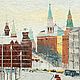  Москва зимним днём. Кремлевские башни, Картины, Москва,  Фото №1