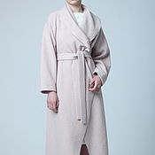 Одежда handmade. Livemaster - original item Coat beige jacket with tails wool of loden clothes for spring. Handmade.