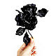 Black rose velvet brooch, Brooches, Rostov-on-Don,  Фото №1
