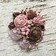 Textile boho brooch "Pink dreams" for girls and women. Brooches. Sokolova Julia, handmade jewelry. Online shopping on My Livemaster.  Фото №2