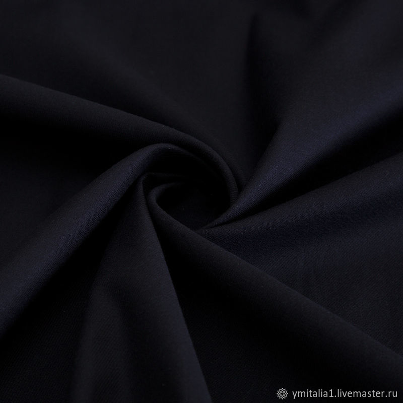 Твил хлопковый плащевая,курточная ткань темно-синий Mr&Mrs Italy, Ткани, Москва,  Фото №1