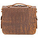Кожаная  сумка "Леонардо" (старение коричневое). Сумка почтальона. Кожинка. Ярмарка Мастеров.  Фото №4